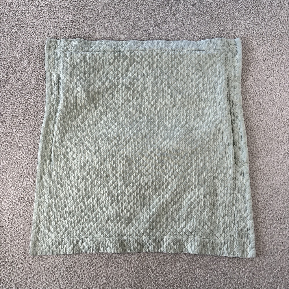 Restoration Hardware Diamond Matelasse Sham Euro Sage Green Quilted